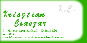 krisztian csaszar business card