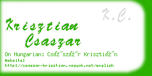 krisztian csaszar business card